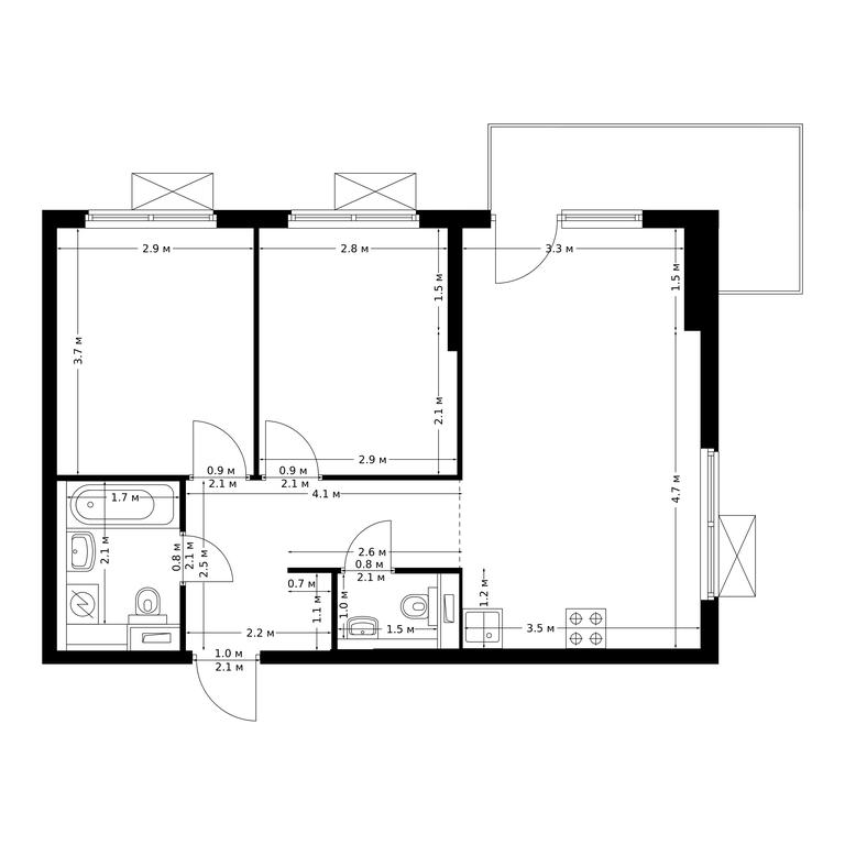 2-BD Apartment Sale, 57.7 sq. m. at Bolshaya Akademicheskaya 85, 3rd Nizhnelikhoborsky Drive, 1с16, Moscow, Russia #1 2-BD Apartment Sale, 57.7 sq. m. at Bolshaya Akademicheskaya 85, 3rd Nizhnelikhoborsky Drive, 1с16, Moscow, Russia #1