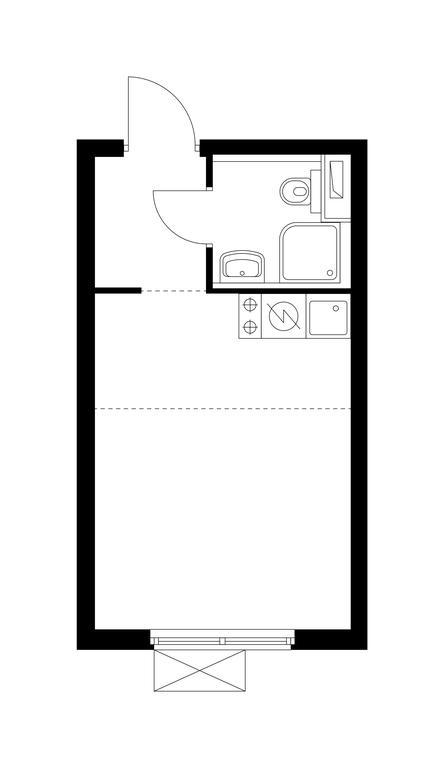 Apartment Sale, 19.7平方米 at Vtoroy Nagatinskiy, 2nd Nagatinsky Drive, 2к1, Moscow, Russia #1