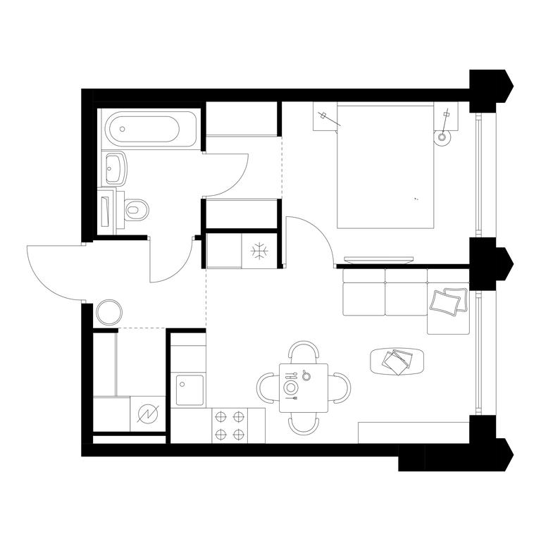 1-BD Apartment Sale, 34.4 sq. m. at Businovskiy Park, Izhorskaya Street, 6с5, Moscow, Russia #1 1-BD Apartment Sale, 34.4 sq. m. at Businovskiy Park, Izhorskaya Street, 6с5, Moscow, Russia #1