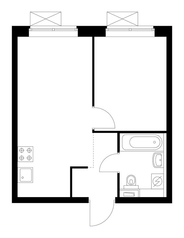 1-BD Apartment Sale, 34.1 sq. m. at Kavkazskiy Bulvar 51, Kavkazsky Boulevard, 51с3, Moscow, Russia #1