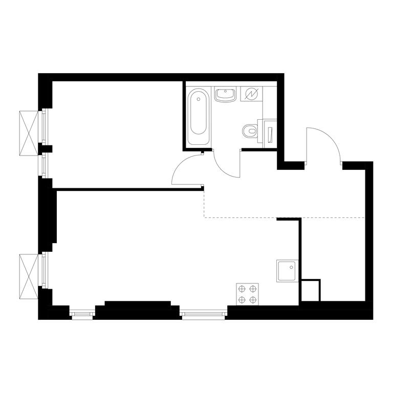 1-BD Apartment Sale, 43.4 sq. m. at Vtoroy Nagatinskiy, 2nd Nagatinsky Drive, 2к1, Moscow, Russia #1 1-BD Apartment Sale, 43.4 sq. m. at Vtoroy Nagatinskiy, 2nd Nagatinsky Drive, 2к1, Moscow, Russia #1