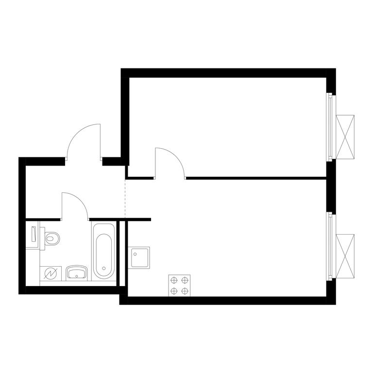 1-BD Apartment Sale, 40.4 sq. m. at Vtoroy Nagatinskiy, 2nd Nagatinsky Drive, 2к1, Moscow, Russia #1 1-BD Apartment Sale, 40.4 sq. m. at Vtoroy Nagatinskiy, 2nd Nagatinsky Drive, 2к1, Moscow, Russia #1