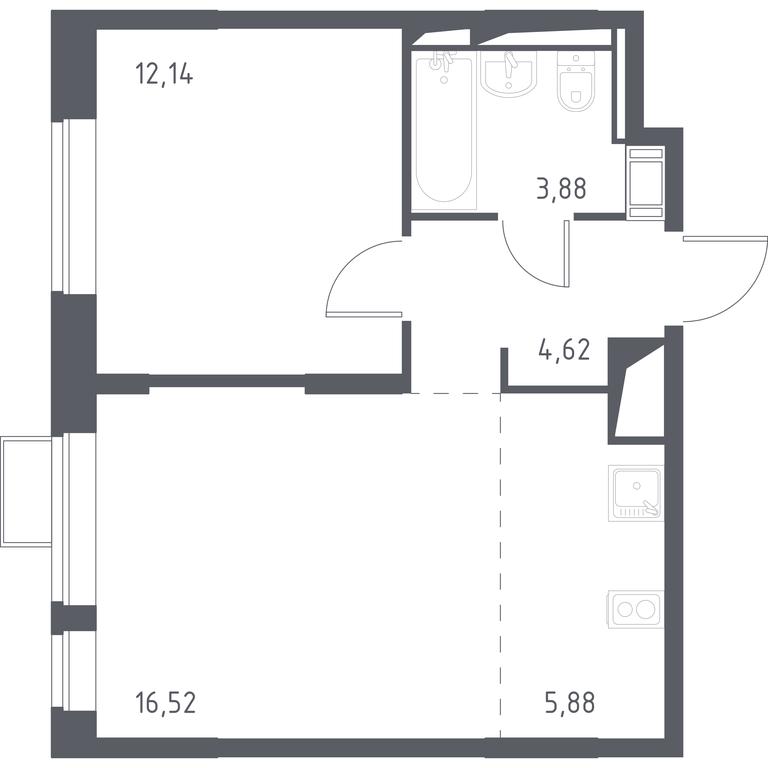 Apartment Sale, 42.5 sq. m. at Prigorod Lesnoe, Molodyozhny bulvar, 6, derevnya Misaylovo, Leninskiy City District, Moscow Region, Russia #1 Apartment Sale, 42.5 sq. m. at Prigorod Lesnoe, Molodyozhny bulvar, 6, derevnya Misaylovo, Leninskiy City District, Moscow Region, Russia #1