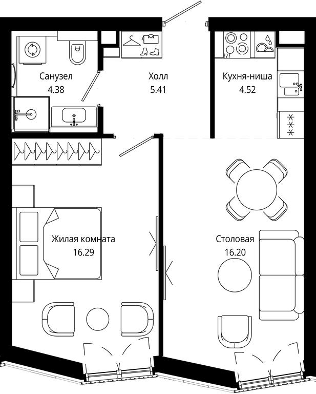 1-BD Apartment Sale, 46.8 sq. m. at Mod, 4th Maryinoy Roschi Street, 12с9, Moscow, Russia #2 1-BD Apartment Sale, 46.8 sq. m. at Mod, 4th Maryinoy Roschi Street, 12с9, Moscow, Russia #2