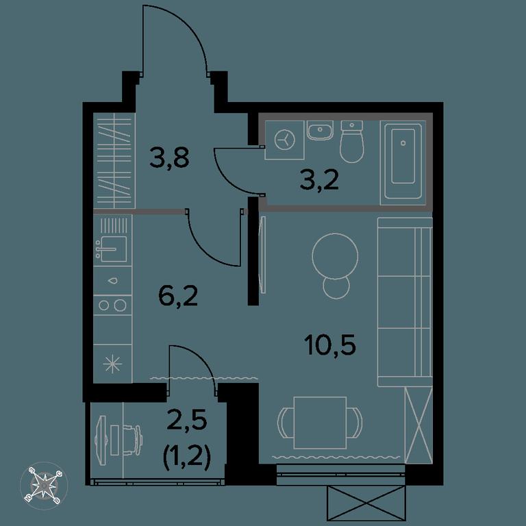 Apartment Sale, 25.2 sq. m. at Pervyi Leningradskiy, Pervy Leningradskiy Residential Complex, Moscow, Russia #1 Apartment Sale, 25.2 sq. m. at Pervyi Leningradskiy, Pervy Leningradskiy Residential Complex, Moscow, Russia #1