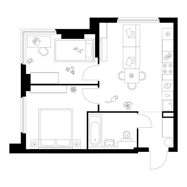 2-BD Apartment Sale, 46.6 sq. m. at Kronshtadtskiy 9, Kronshtadtsky Boulevard, 9с21, Moscow, Russia #2