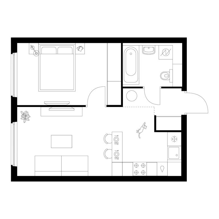 1-BD Apartment Sale, 40.2 sq. m. at Kronshtadtskiy 9, Kronshtadtsky Boulevard, 9с21, Moscow, Russia #2 1-BD Apartment Sale, 40.2 sq. m. at Kronshtadtskiy 9, Kronshtadtsky Boulevard, 9с21, Moscow, Russia #2