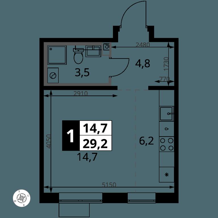 Apartment Sale, 29.2平方米 at Pervy Yuzhny, zhiloy kompleks Pervy Yuzhny, Leninskiy City District, Moscow Region, Russia #1 Apartment Sale, 29.2平方米 at Pervy Yuzhny, zhiloy kompleks Pervy Yuzhny, Leninskiy City District, Moscow Region, Russia #1
