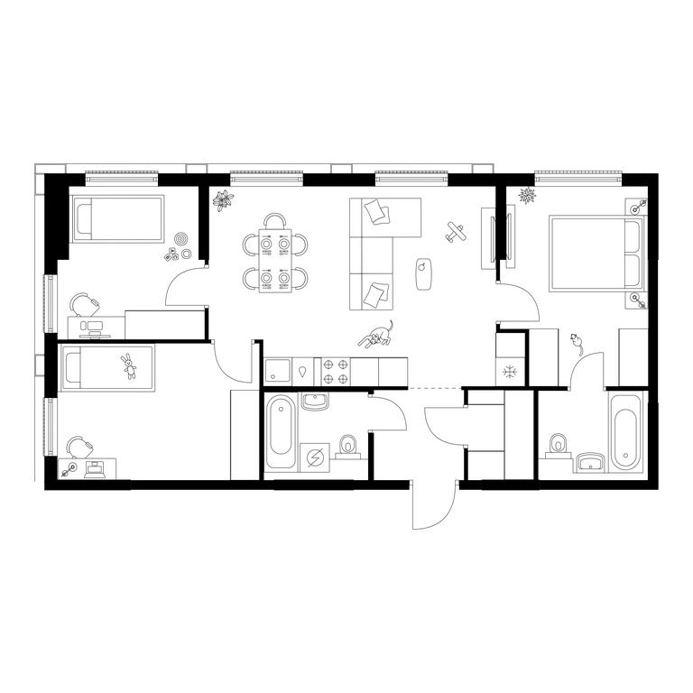 3-BD Apartment Sale, 69.7 sq. m. at Moskvoreche, Kotlyakovskaya Street, Moscow, Russia #1 3-BD Apartment Sale, 69.7 sq. m. at Moskvoreche, Kotlyakovskaya Street, Moscow, Russia #1