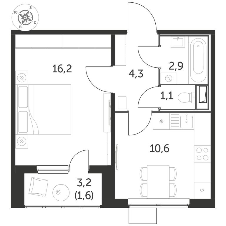 1-BD Apartment Sale, 36.9平方米 at Pervyi Lermontovskiy, zhiloy kompleks 1-y Lermontovskiy, Lyubertsy, Moscow Region, Russia #1 1-BD Apartment Sale, 36.9平方米 at Pervyi Lermontovskiy, zhiloy kompleks 1-y Lermontovskiy, Lyubertsy, Moscow Region, Russia #1