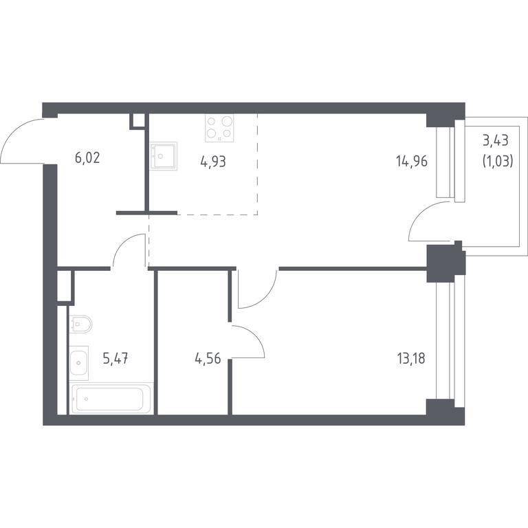 Apartment Sale, 50.15 sq. m. at Nova, Bratyev Fonchenko Street, вл21, Moscow, Russia #1 Apartment Sale, 50.15 sq. m. at Nova, Bratyev Fonchenko Street, вл21, Moscow, Russia #1