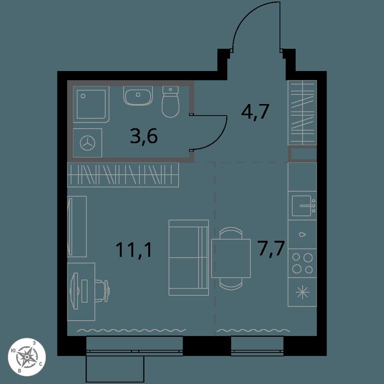 Apartment Sale, 27.1 sq. m. at 1-y Salarevskiy, Kiyevskoye Highway, Moskovskiy Settlement, Moscow, Russia #1 Apartment Sale, 27.1 sq. m. at 1-y Salarevskiy, Kiyevskoye Highway, Moskovskiy Settlement, Moscow, Russia #1