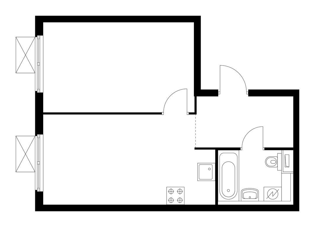 1-BD Apartment Sale, 40 sq. m. at Pervyi Dubrovskiy, Novoostapovskaya Street, 1с4, Moscow, Russia #1 1-BD Apartment Sale, 40 sq. m. at Pervyi Dubrovskiy, Novoostapovskaya Street, 1с4, Moscow, Russia #1