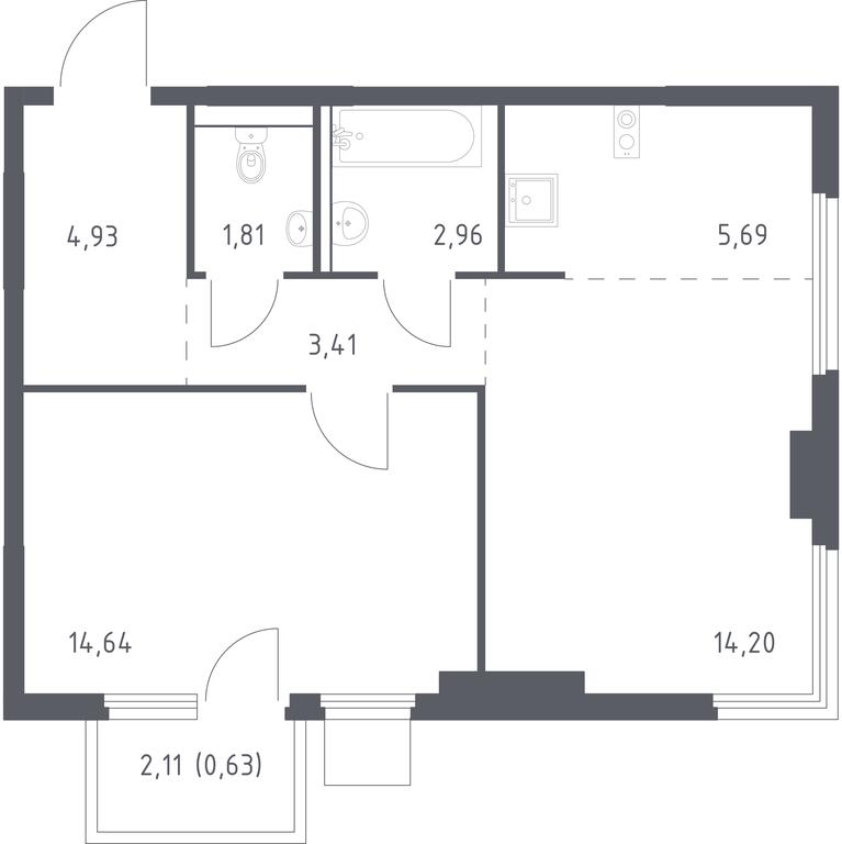 Apartment Sale, 48.27 sq. m. at Prigorod Lesnoe, Molodyozhny bulvar, 6, derevnya Misaylovo, Leninskiy City District, Moscow Region, Russia #1 Apartment Sale, 48.27 sq. m. at Prigorod Lesnoe, Molodyozhny bulvar, 6, derevnya Misaylovo, Leninskiy City District, Moscow Region, Russia #1