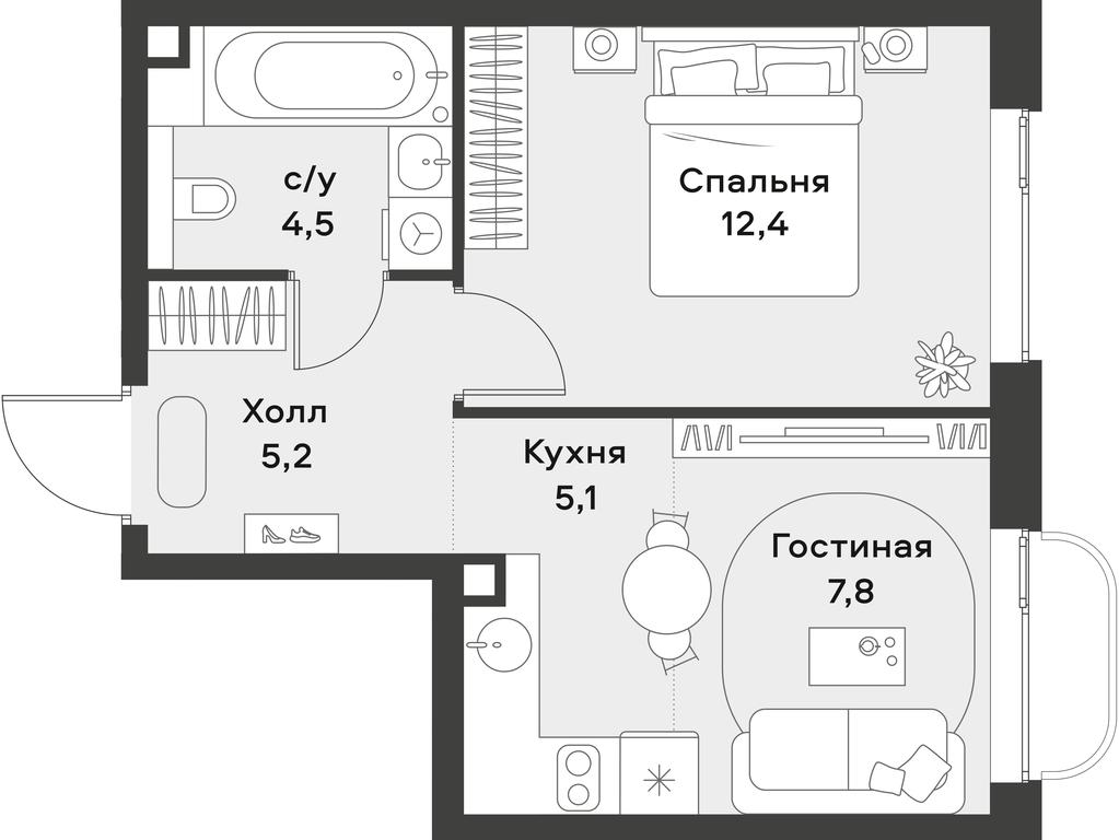 Apartment Sale, 35 sq. m. at Alia, Lyotnaya Street, 95Бк2, Moscow, Russia #2