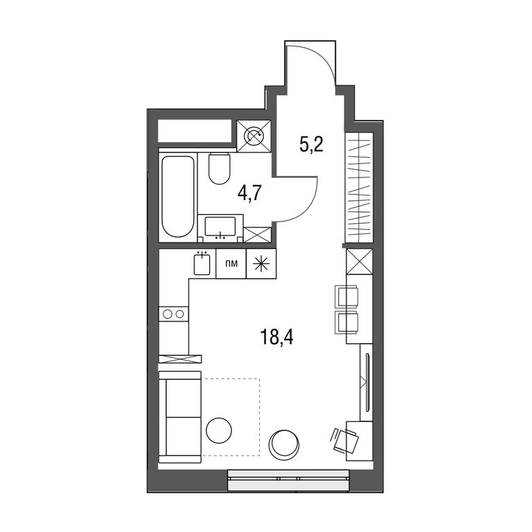 Apartment Sale, 28.4 sq. m. at Sirenevyi Park, Otkrytoye Highway, 20с1, Moscow, Russia #1 Apartment Sale, 28.4 sq. m. at Sirenevyi Park, Otkrytoye Highway, 20с1, Moscow, Russia #1