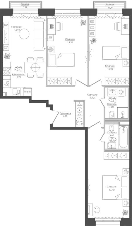 3-BD Apartment Sale, 89.19平方米 at Seliger City, Ilmenskiy Drive, 14к3, Moscow, Russia #1 3-BD Apartment Sale, 89.19平方米 at Seliger City, Ilmenskiy Drive, 14к3, Moscow, Russia #1