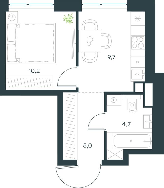 Apartment Sale, 29.6 sq. m. at Level Michurinskiy, Озёрная улица, вл1, Москва, Россия #1 Apartment Sale, 29.6 sq. m. at Level Michurinskiy, Озёрная улица, вл1, Москва, Россия #1