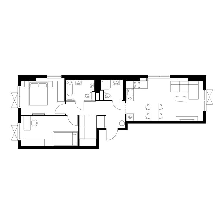 2-BD Apartment Sale, 62.6 sq. m. at Volzhskiy Park, 1st Grayvoronovsky Drive, 3с11, Moscow, Russia #1