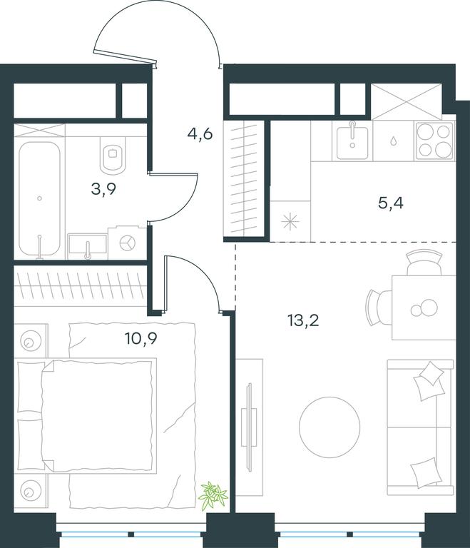1-BD Apartment Sale, 38平方米 at Level Zvenigorodskaya, 3rd Silikatny Drive, 6к1, Moscow, Russia #1 1-BD Apartment Sale, 38平方米 at Level Zvenigorodskaya, 3rd Silikatny Drive, 6к1, Moscow, Russia #1