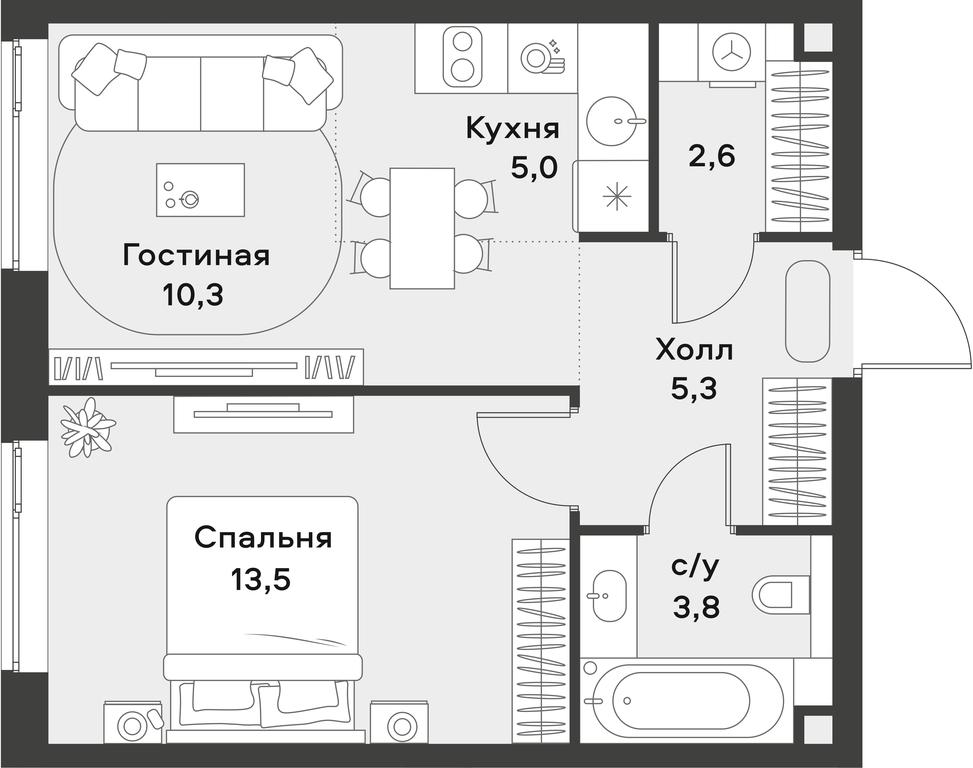 Apartment Sale, 40.5 sq. m. at Alia, Lyotnaya Street, 95Бк2, Moscow, Russia #2 Apartment Sale, 40.5 sq. m. at Alia, Lyotnaya Street, 95Бк2, Moscow, Russia #2
