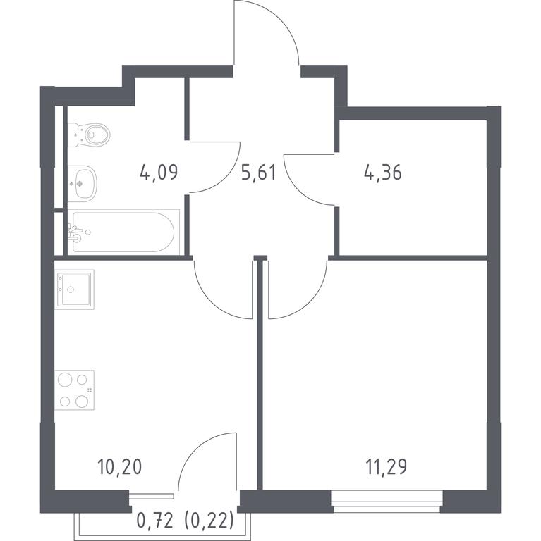 Apartment Sale, 35.77 sq. m. at Mytishchi Park, Silikatnaya ulitsa, 41к3, Mytischi, Moscow Region, Russia #1 Apartment Sale, 35.77 sq. m. at Mytishchi Park, Silikatnaya ulitsa, 41к3, Mytischi, Moscow Region, Russia #1