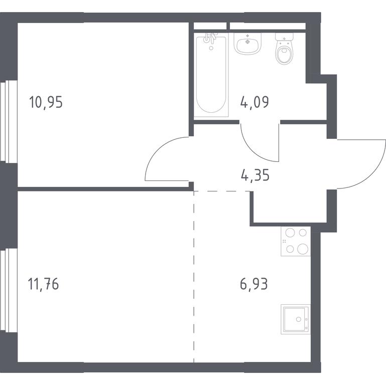 Apartment Sale, 38.08平方米 at Mytishchi Park, Silikatnaya ulitsa, 41к3, Mytischi, Moscow Region, Russia #1 Apartment Sale, 38.08平方米 at Mytishchi Park, Silikatnaya ulitsa, 41к3, Mytischi, Moscow Region, Russia #1