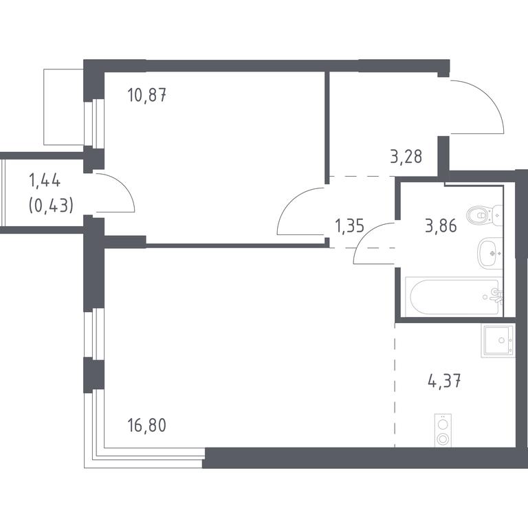 Apartment Sale, 40.96平方米 at Mytishchi Park, Silikatnaya ulitsa, 41к3, Mytischi, Moscow Region, Russia #1 Apartment Sale, 40.96平方米 at Mytishchi Park, Silikatnaya ulitsa, 41к3, Mytischi, Moscow Region, Russia #1
