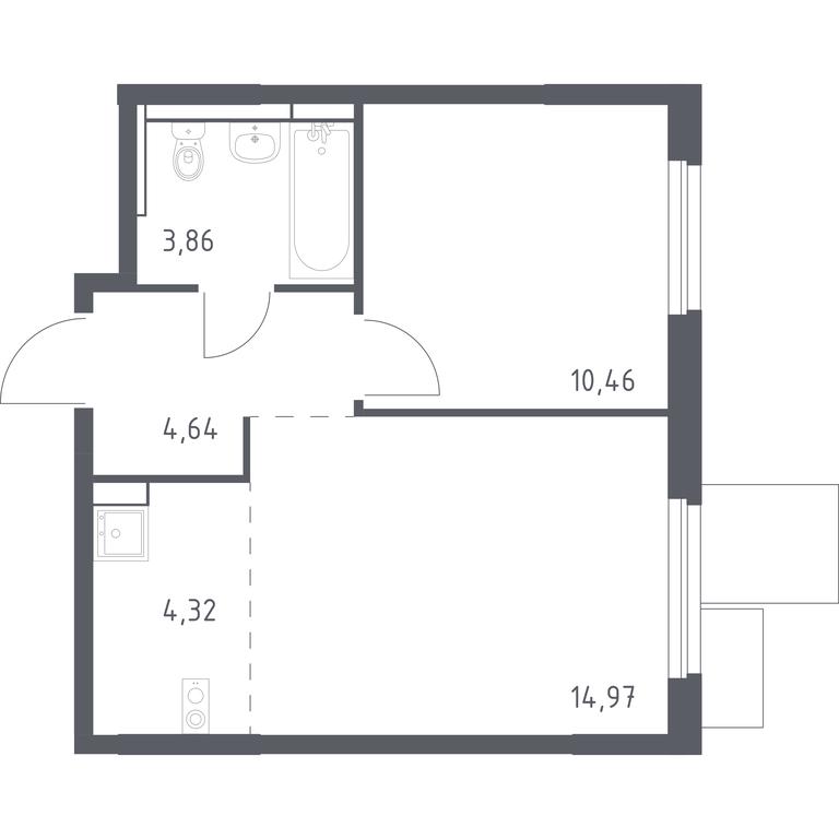 Apartment Sale, 38.25 sq. m. at Mytishchi Park, Silikatnaya ulitsa, 41к3, Mytischi, Moscow Region, Russia #1 Apartment Sale, 38.25 sq. m. at Mytishchi Park, Silikatnaya ulitsa, 41к3, Mytischi, Moscow Region, Russia #1