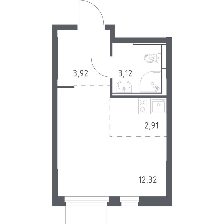 Apartment Sale, 22.27 sq. m. at Mytishchi Park, Silikatnaya ulitsa, 41к3, Mytischi, Moscow Region, Russia #1 Apartment Sale, 22.27 sq. m. at Mytishchi Park, Silikatnaya ulitsa, 41к3, Mytischi, Moscow Region, Russia #1
