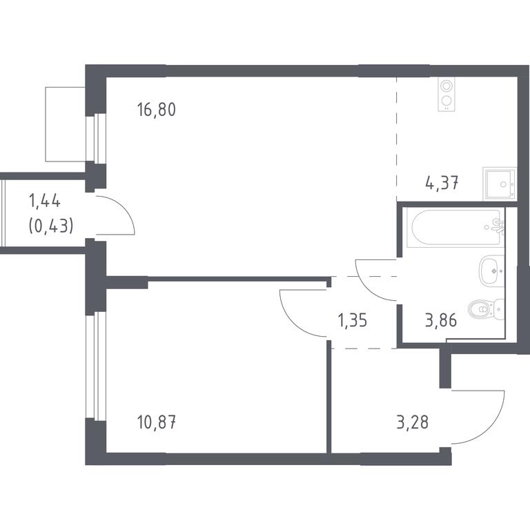 Apartment Sale, 40.96 sq. m. at Mytishchi Park, Silikatnaya ulitsa, 41к3, Mytischi, Moscow Region, Russia #1 Apartment Sale, 40.96 sq. m. at Mytishchi Park, Silikatnaya ulitsa, 41к3, Mytischi, Moscow Region, Russia #1