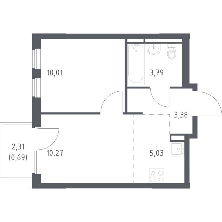 Apartment Sale, 33.17 sq. m. at Mytishchi Park, Silikatnaya ulitsa, 41к3, Mytischi, Moscow Region, Russia #1 Apartment Sale, 33.17 sq. m. at Mytishchi Park, Silikatnaya ulitsa, 41к3, Mytischi, Moscow Region, Russia #1