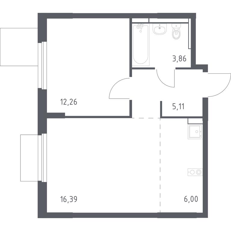 Apartment Sale, 43.62 sq. m. at Mytishchi Park, Silikatnaya ulitsa, 41к3, Mytischi, Moscow Region, Russia #1 Apartment Sale, 43.62 sq. m. at Mytishchi Park, Silikatnaya ulitsa, 41к3, Mytischi, Moscow Region, Russia #1
