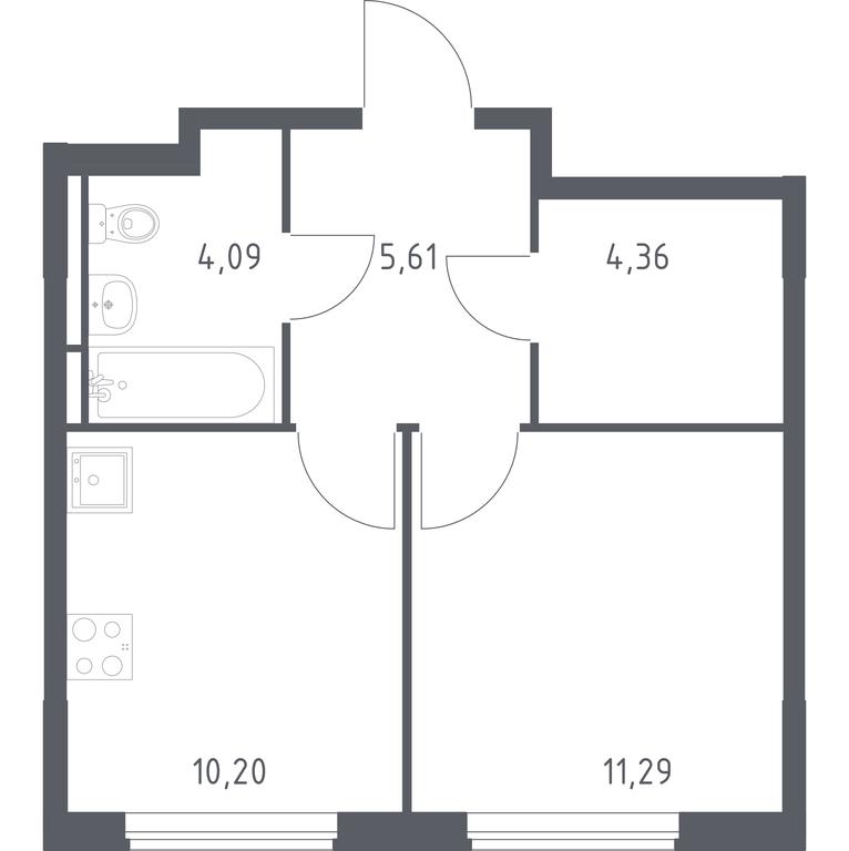 Apartment Sale, 35.55平方米 at Mytishchi Park, Silikatnaya ulitsa, 41к3, Mytischi, Moscow Region, Russia #1 Apartment Sale, 35.55平方米 at Mytishchi Park, Silikatnaya ulitsa, 41к3, Mytischi, Moscow Region, Russia #1