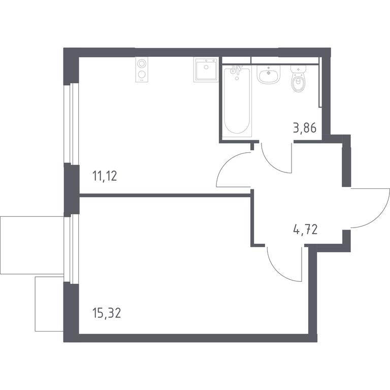 Apartment Sale, 35.02平方米 at Mytishchi Park, Silikatnaya ulitsa, 41к3, Mytischi, Moscow Region, Russia #1 Apartment Sale, 35.02平方米 at Mytishchi Park, Silikatnaya ulitsa, 41к3, Mytischi, Moscow Region, Russia #1