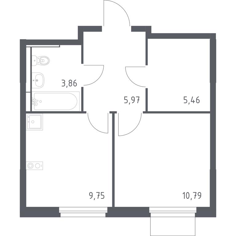 Apartment Sale, 35.83平方米 at Mytishchi Park, Silikatnaya ulitsa, 41к3, Mytischi, Moscow Region, Russia #1 Apartment Sale, 35.83平方米 at Mytishchi Park, Silikatnaya ulitsa, 41к3, Mytischi, Moscow Region, Russia #1