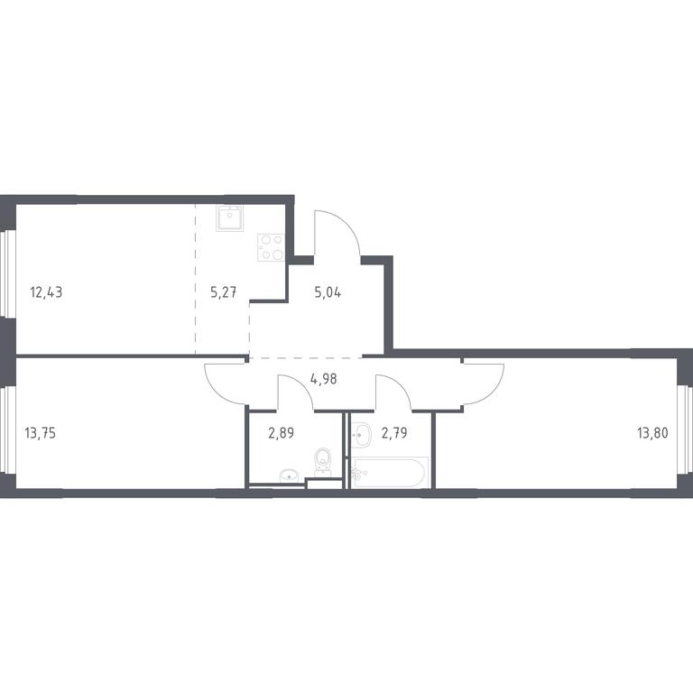 1-BD Apartment Sale, 60.95平方米 at Mytishchi Park, Silikatnaya ulitsa, 41к3, Mytischi, Moscow Region, Russia #1 1-BD Apartment Sale, 60.95平方米 at Mytishchi Park, Silikatnaya ulitsa, 41к3, Mytischi, Moscow Region, Russia #1