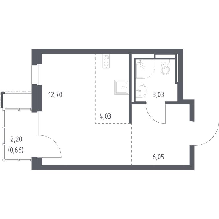 Apartment Sale, 26.47 sq. m. at Pribrezhnyi Park, Pribrezhniy Park Residential Complex, Village of Yam, Domodedovo City District, Moscow Region, Russia #1 Apartment Sale, 26.47 sq. m. at Pribrezhnyi Park, Pribrezhniy Park Residential Complex, Village of Yam, Domodedovo City District, Moscow Region, Russia #1