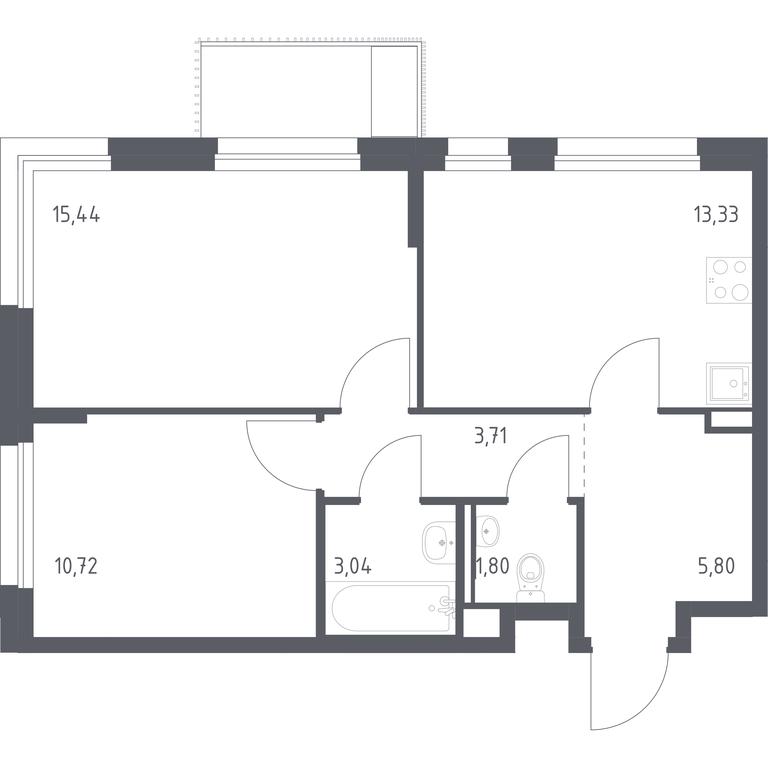 1-BD Apartment Sale, 53.84 sq. m. at Pribrezhnyi Park, Pribrezhniy Park Residential Complex, Village of Yam, Domodedovo City District, Moscow Region, Russia #1 1-BD Apartment Sale, 53.84 sq. m. at Pribrezhnyi Park, Pribrezhniy Park Residential Complex, Village of Yam, Domodedovo City District, Moscow Region, Russia #1