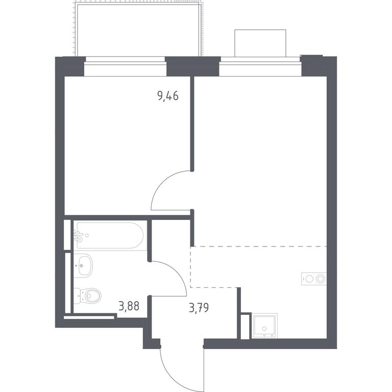 Apartment Sale, 34.61平方米 at Pribrezhnyi Park, Pribrezhniy Park Residential Complex, Village of Yam, Domodedovo City District, Moscow Region, Russia #1 Apartment Sale, 34.61平方米 at Pribrezhnyi Park, Pribrezhniy Park Residential Complex, Village of Yam, Domodedovo City District, Moscow Region, Russia #1