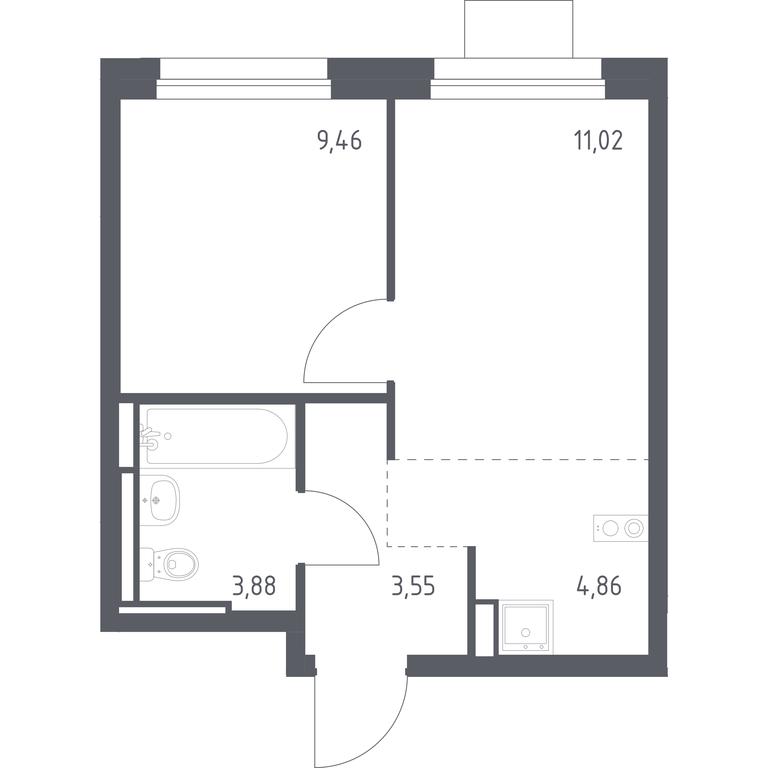 Apartment Sale, 32.77 sq. m. at Pribrezhnyi Park, Pribrezhniy Park Residential Complex, Village of Yam, Domodedovo City District, Moscow Region, Russia #1 Apartment Sale, 32.77 sq. m. at Pribrezhnyi Park, Pribrezhniy Park Residential Complex, Village of Yam, Domodedovo City District, Moscow Region, Russia #1