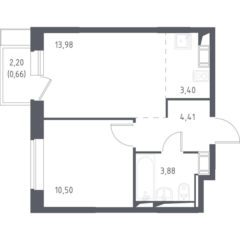 Apartment Sale, 36.5 sq. m. at Prigorod Lesnoe, Molodyozhny bulvar, 6, derevnya Misaylovo, Leninskiy City District, Moscow Region, Russia #1 Apartment Sale, 36.5 sq. m. at Prigorod Lesnoe, Molodyozhny bulvar, 6, derevnya Misaylovo, Leninskiy City District, Moscow Region, Russia #1
