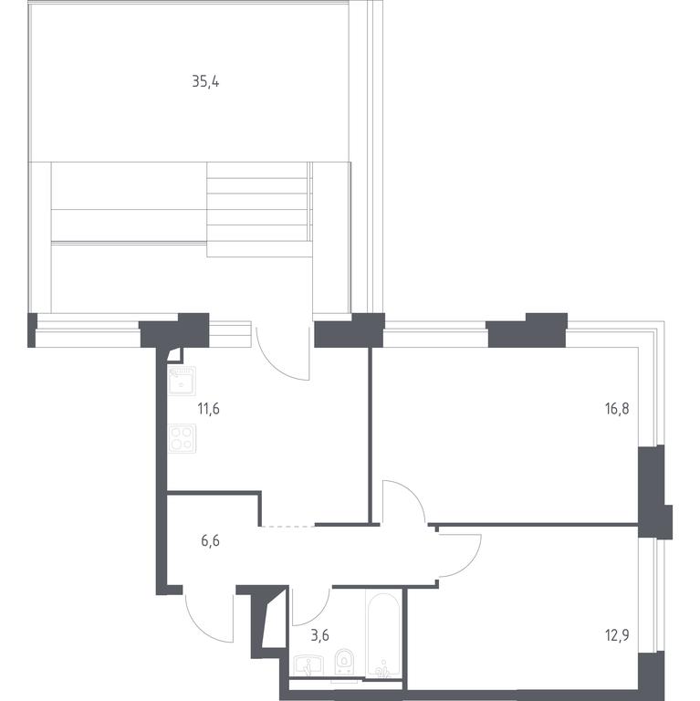 1-BD Apartment Sale, 61.48 sq. m. at Vereiskaya 41, Vereyskaya Street, 41, Moscow, Russia #1 1-BD Apartment Sale, 61.48 sq. m. at Vereiskaya 41, Vereyskaya Street, 41, Moscow, Russia #1