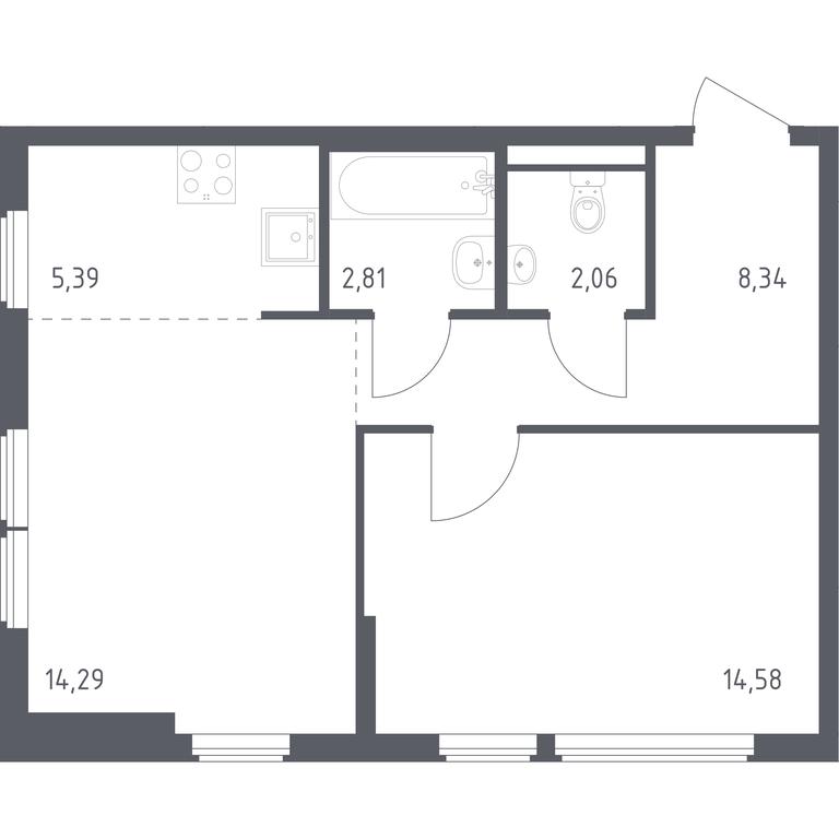 Apartment Sale, 47.47 sq. m. at Ostafevo, Ostafyevskoe Highway, 12к1, Ryazanovskoe Settlement, Moscow, Russia #1