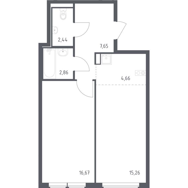 Apartment Sale, 49.54 sq. m. at Ostafevo, Ostafyevskoe Highway, 12к1, Ryazanovskoe Settlement, Moscow, Russia #1 Apartment Sale, 49.54 sq. m. at Ostafevo, Ostafyevskoe Highway, 12к1, Ryazanovskoe Settlement, Moscow, Russia #1