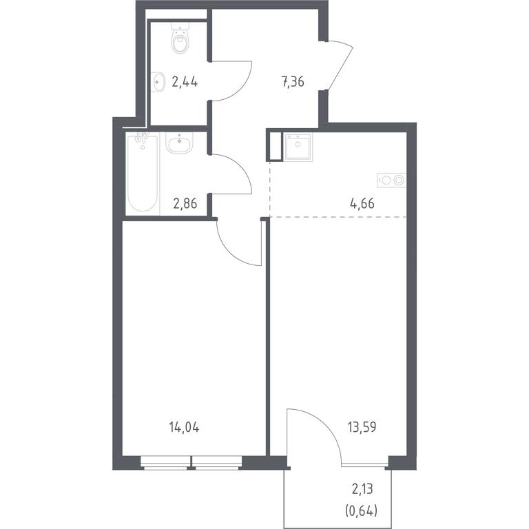 Apartment Sale, 45.59 sq. m. at Ostafevo, Ostafyevskoe Highway, 12к1, Ryazanovskoe Settlement, Moscow, Russia #1 Apartment Sale, 45.59 sq. m. at Ostafevo, Ostafyevskoe Highway, 12к1, Ryazanovskoe Settlement, Moscow, Russia #1