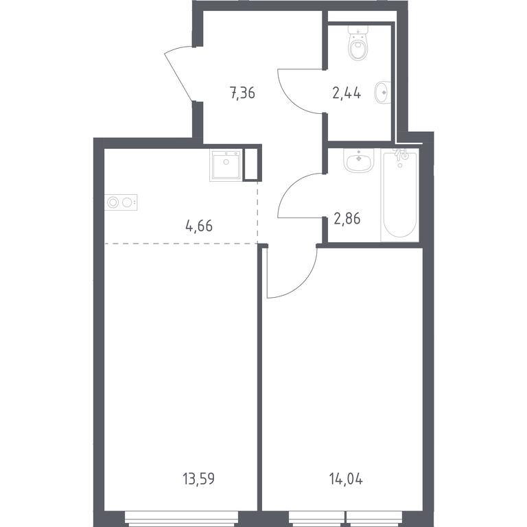 Apartment Sale, 44.95 sq. m. at Ostafevo, Ostafyevskoe Highway, 12к1, Ryazanovskoe Settlement, Moscow, Russia #1 Apartment Sale, 44.95 sq. m. at Ostafevo, Ostafyevskoe Highway, 12к1, Ryazanovskoe Settlement, Moscow, Russia #1