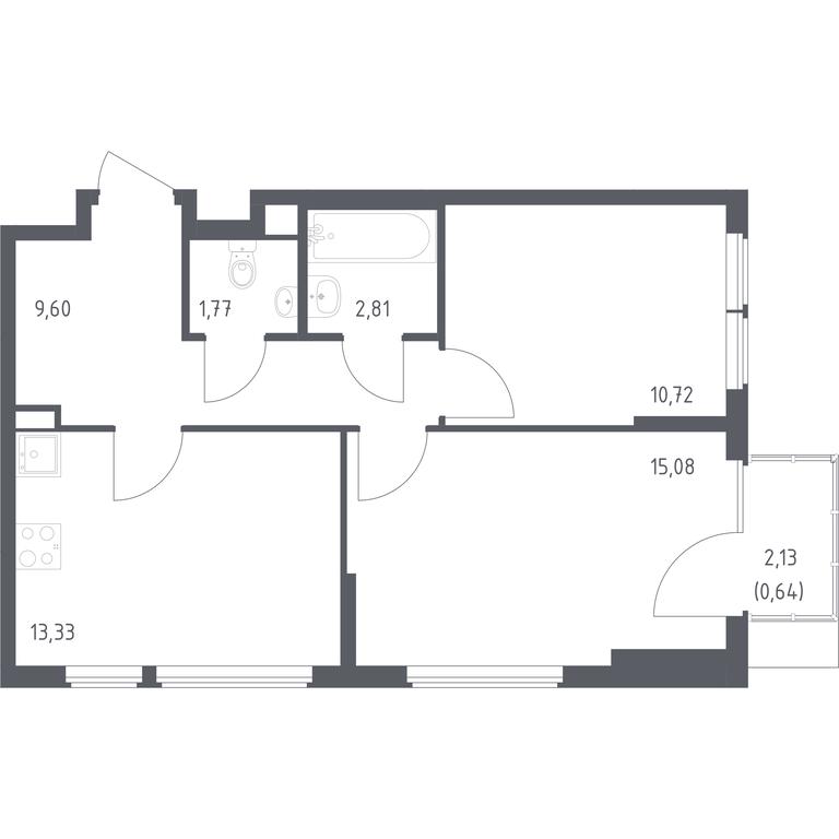 1-BD Apartment Sale, 53.95 sq. m. at Ostafevo, Ostafyevskoe Highway, 12к1, Ryazanovskoe Settlement, Moscow, Russia #1 1-BD Apartment Sale, 53.95 sq. m. at Ostafevo, Ostafyevskoe Highway, 12к1, Ryazanovskoe Settlement, Moscow, Russia #1
