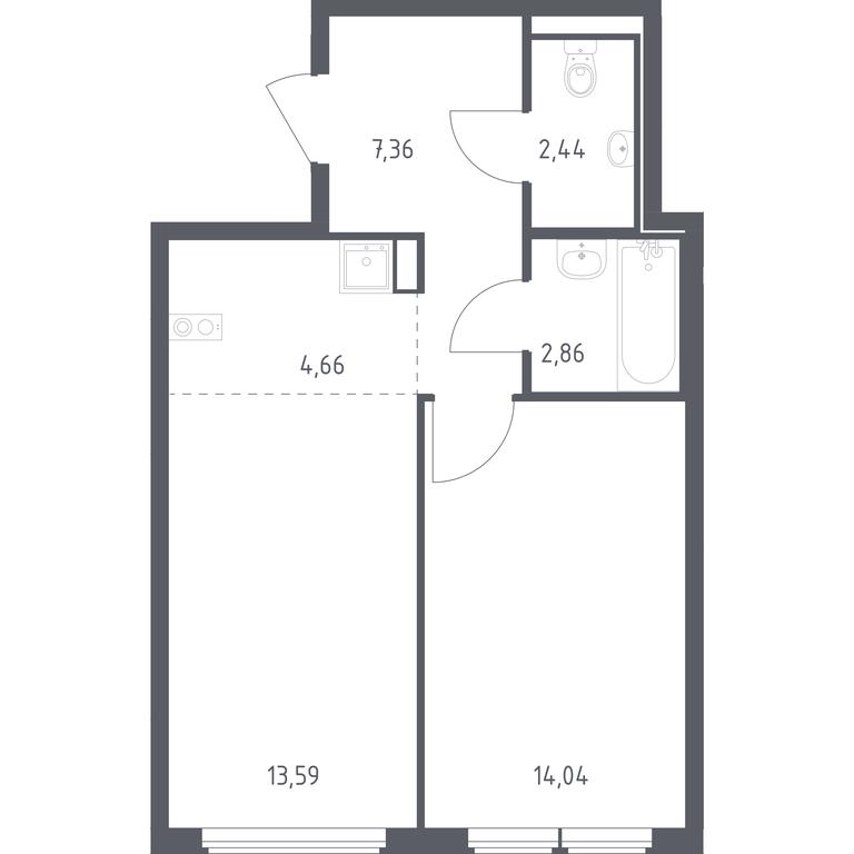 Apartment Sale, 44.95 sq. m. at Ostafevo, Ostafyevskoe Highway, 12к1, Ryazanovskoe Settlement, Moscow, Russia #1 Apartment Sale, 44.95 sq. m. at Ostafevo, Ostafyevskoe Highway, 12к1, Ryazanovskoe Settlement, Moscow, Russia #1