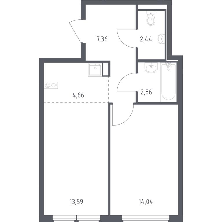 Apartment Sale, 44.95 sq. m. at Ostafevo, Ostafyevskoe Highway, 12к1, Ryazanovskoe Settlement, Moscow, Russia #1 Apartment Sale, 44.95 sq. m. at Ostafevo, Ostafyevskoe Highway, 12к1, Ryazanovskoe Settlement, Moscow, Russia #1